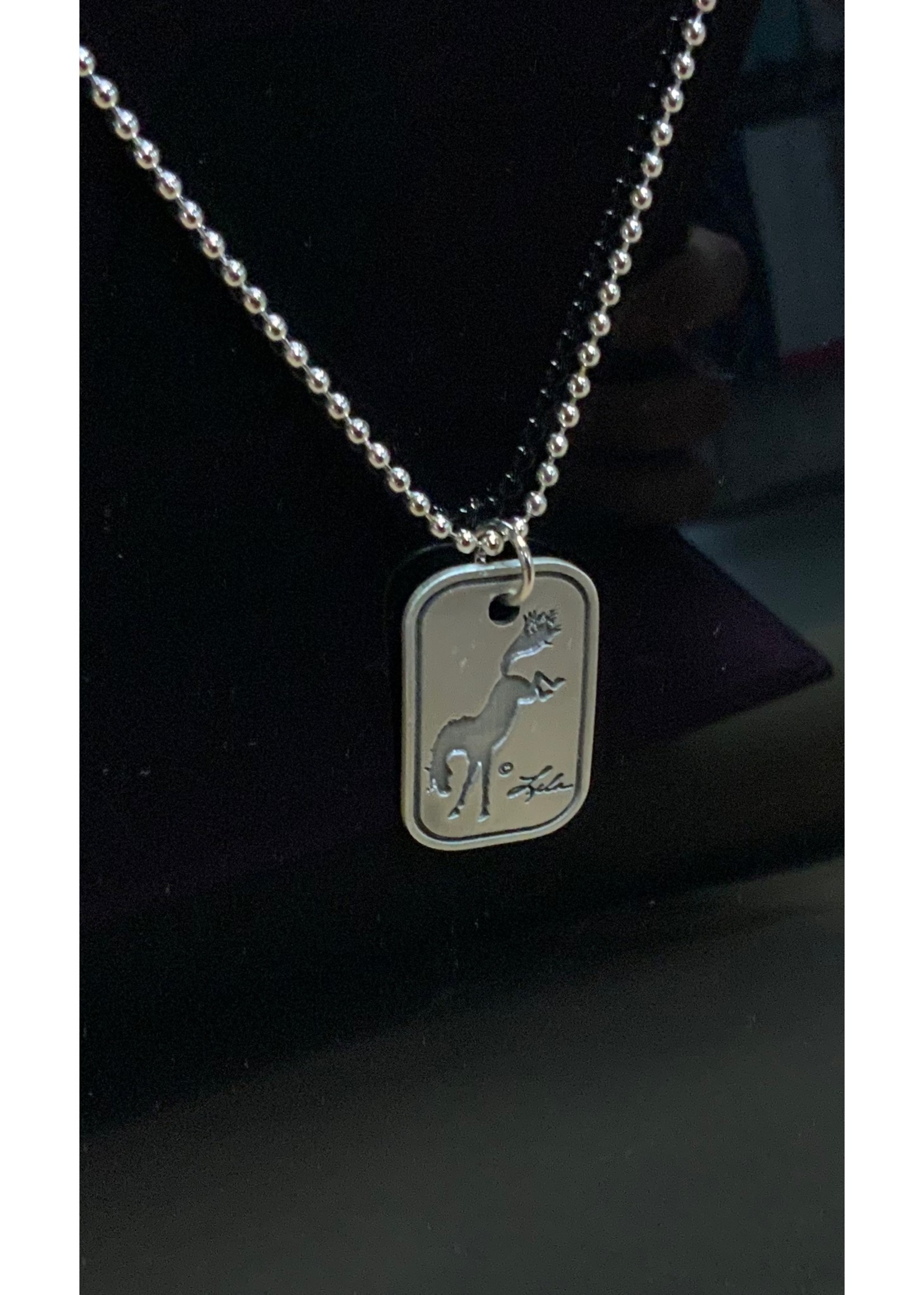Lela dog tag necklace