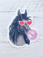 Horselee Bubble Gum Horse Die Cut Sticker