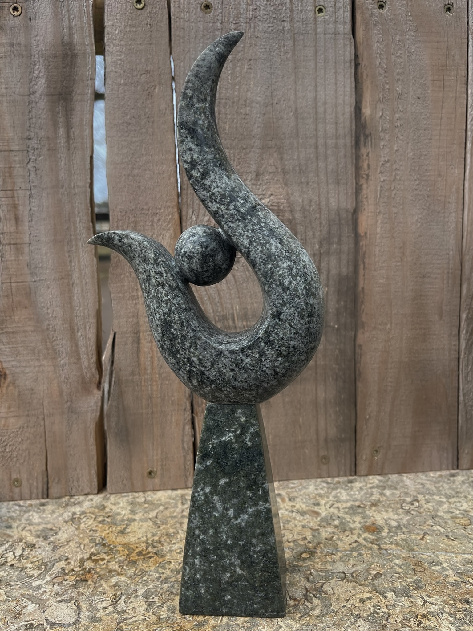 Art Deco Abstract Art Stone Sculpture Anytime Tack