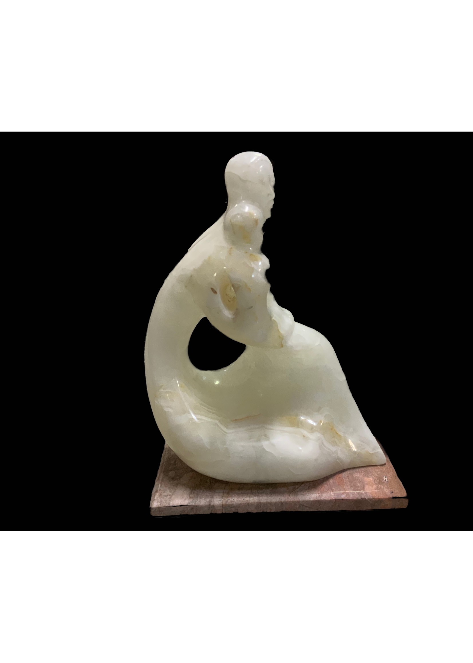 White Marble Art stone mother and child