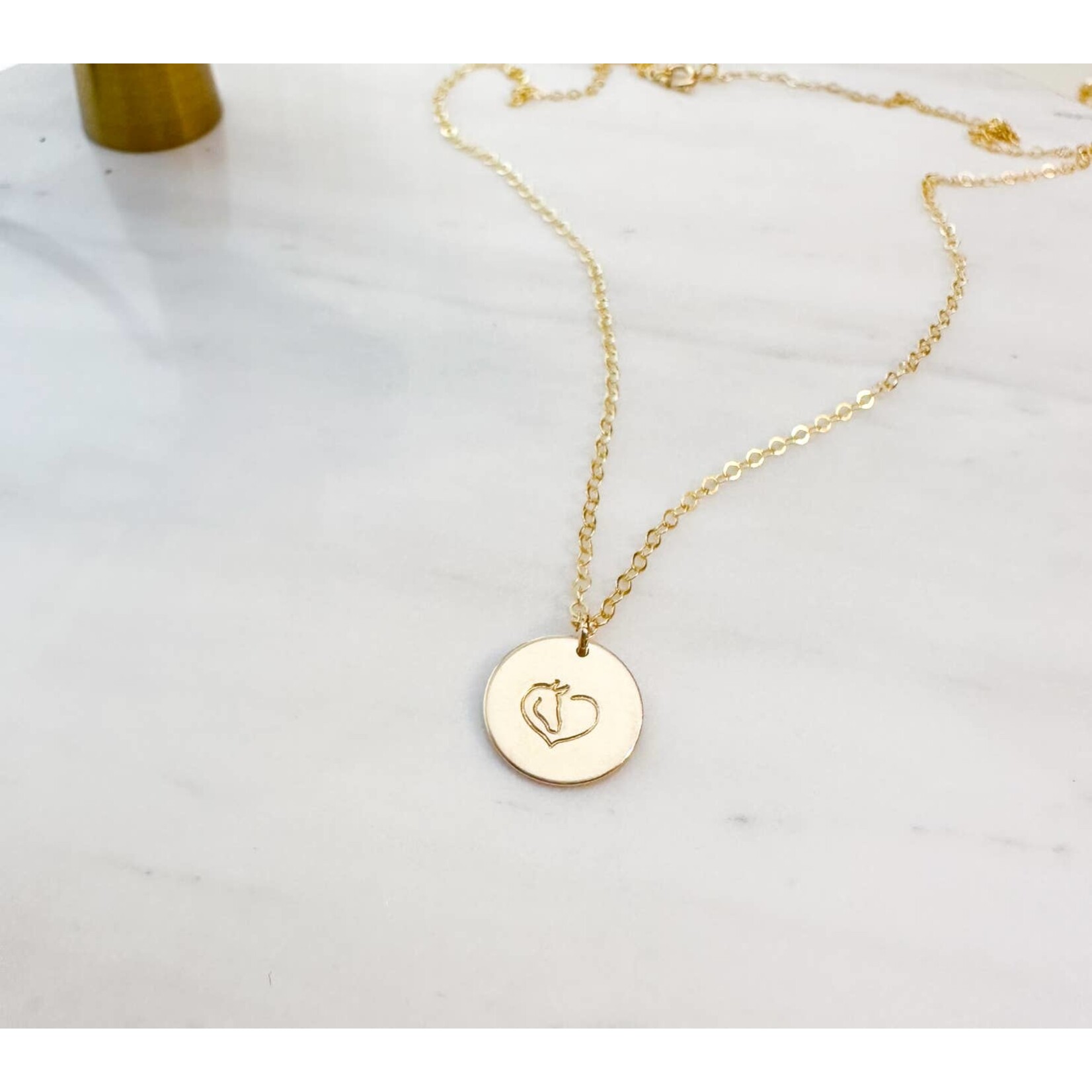 Horse Lover Disc Necklace