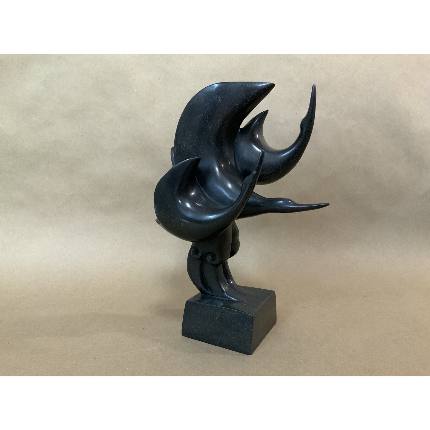 Timeless Swooping Bird Marble Statue