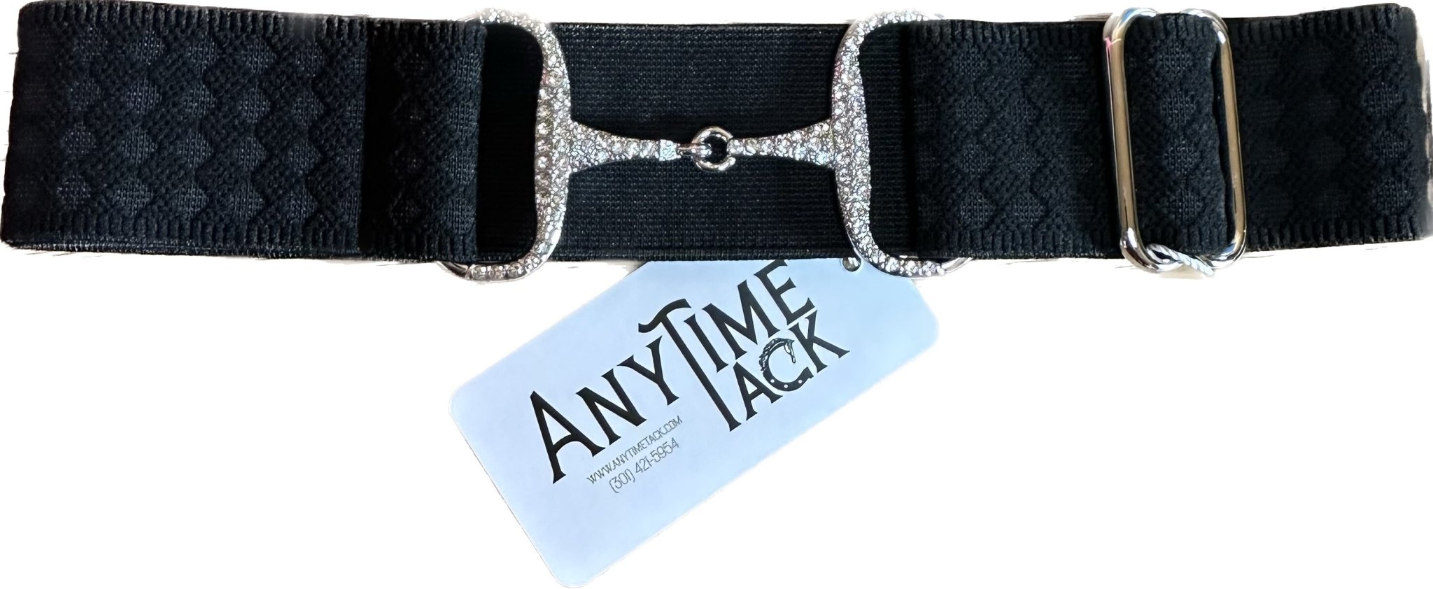 Sparkle black Equestrian horse gun metal Snaffle Bit Belt 1.5” 1 size Eng… Rider belt - Snaffle bit belt Black – Work of Equine main image 4