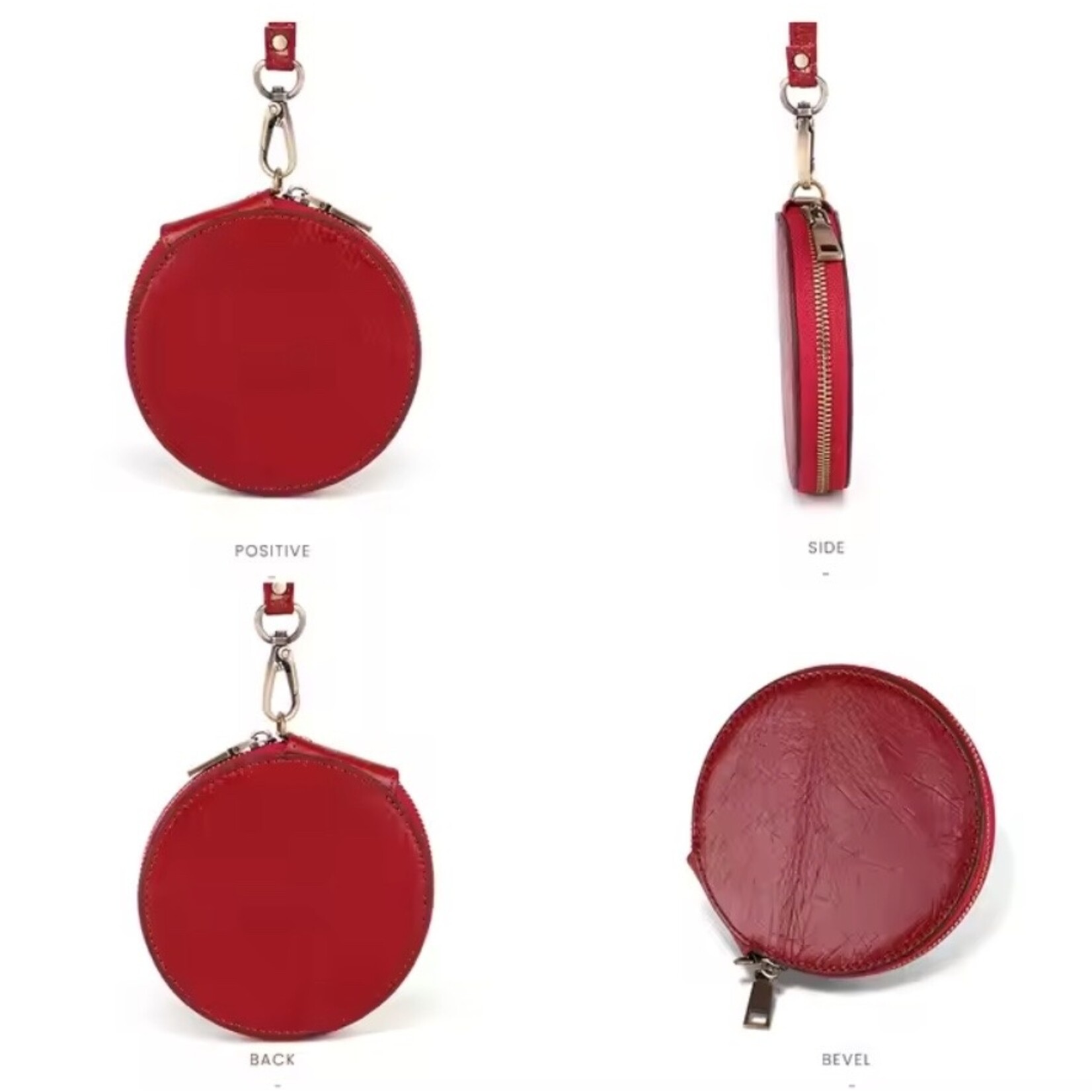 Anytime Tack Round Leather Wristlet
