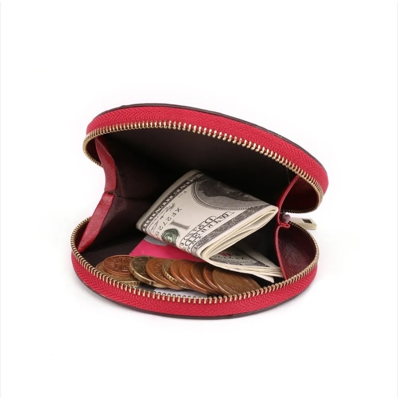 Anytime Tack Round Leather Wristlet