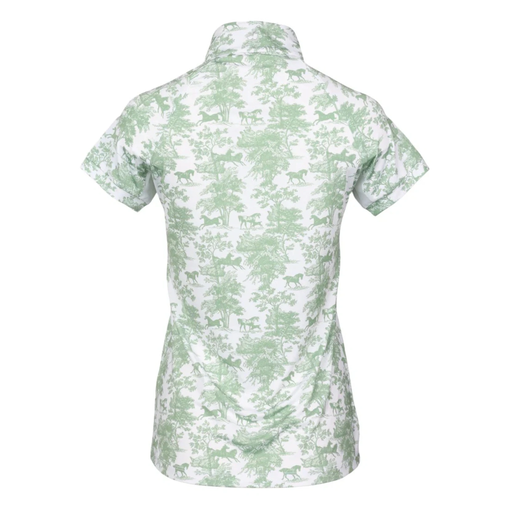 Dapplebay Equestrian Toile 1/4 Zip Riding Top Short Sleeve