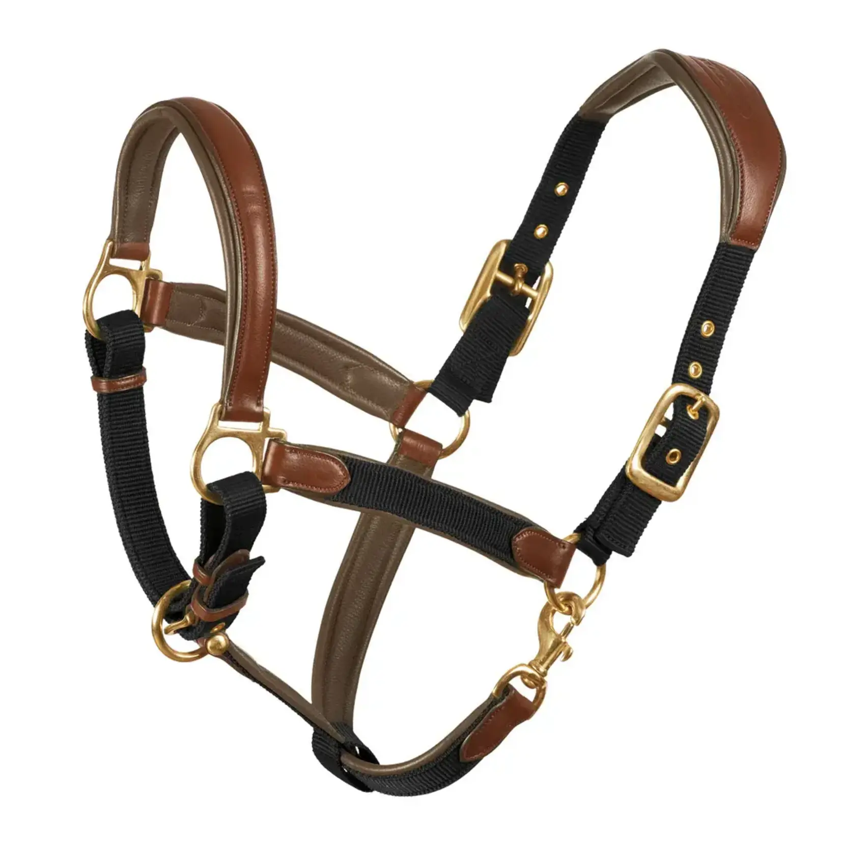 Ovation Luxor Cushion-Flex Halter Brown/Black Horse