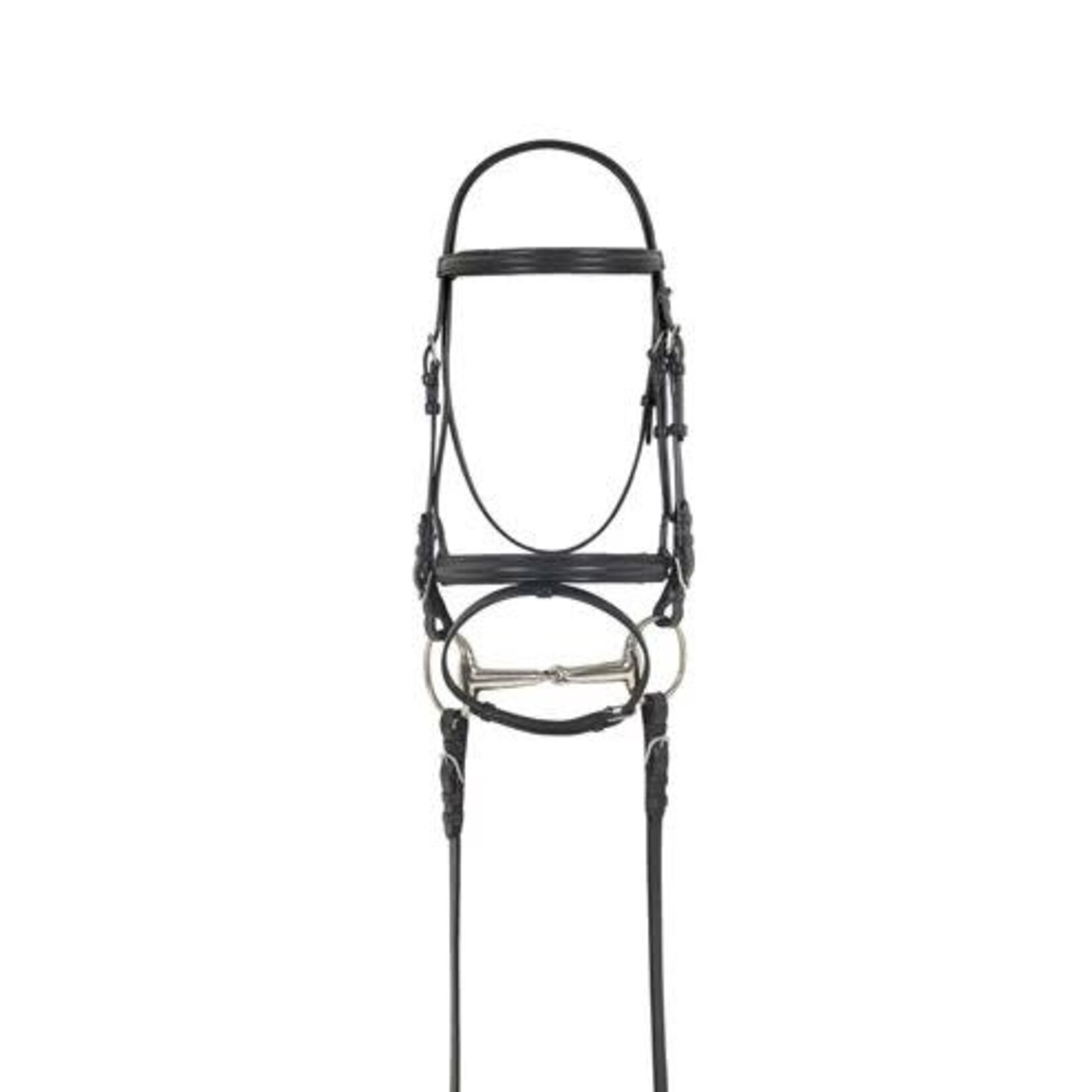 Camelot CAMELOT Dressage Bridle with Anti-Slip Reins Black Full