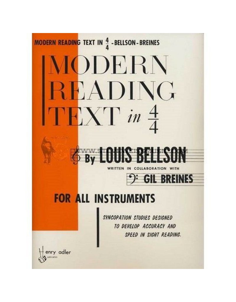 Alfred Music Méthode Modern Reading Text in 4/4