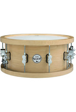 PDP PDP PDSN6514NAWH 6.5x14 20-Ply Maple w/ Thick Wood Hoops Natural Lacquer w/ Chrome HW