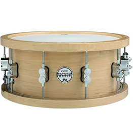 Pacific PDP PDSN6514NAWH 6.5x14 20-Ply Maple w/ Thick Wood Hoops Natural Lacquer w/ Chrome HW