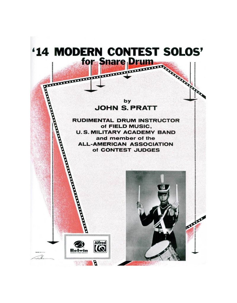 Alfred Music Méthode 14 Modern Contest Solos For Snare Drum - John S. Pratt