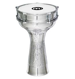 Meinl Meinl Hand-Hammered Aluminum Darbuka built-in jingles 8-1/4-16in