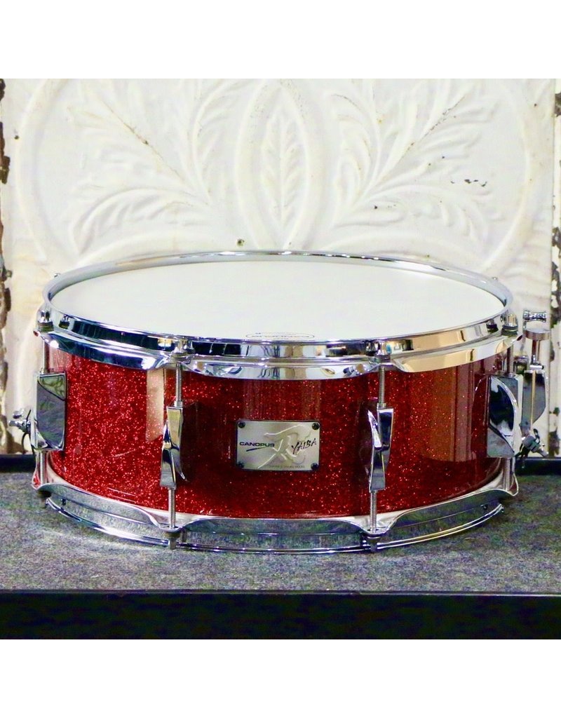 Canopus Canopus Yaiba Maple Snare Drum 14X5.5in - Dark Red Sparkle Lacquer