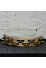 Ron Vaughn Ron Vaughn Tambourine in Maple with Goatskin German Silver and Brass Jingles 10in