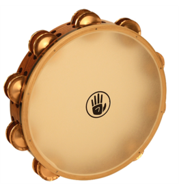 Black Swamp Percussion Black Swamp Tambourine Beryllium Copper double row 10in natural head