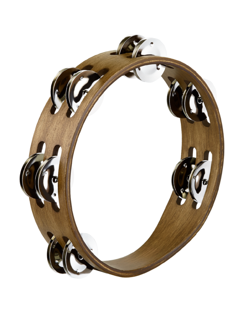 Meinl Meinl Compact Wood Tambourine  8" - 2 ROWS - stainless steel