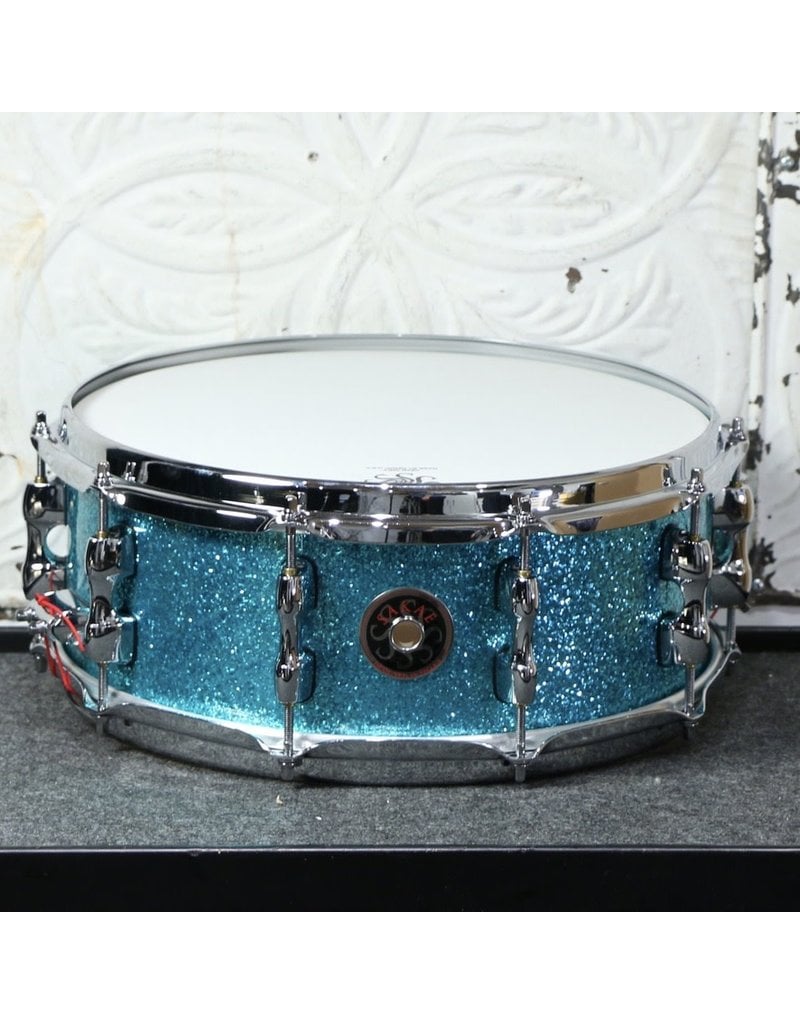 Sakae Maple Snare Drum 14X5.5in - Turquoise Champagne