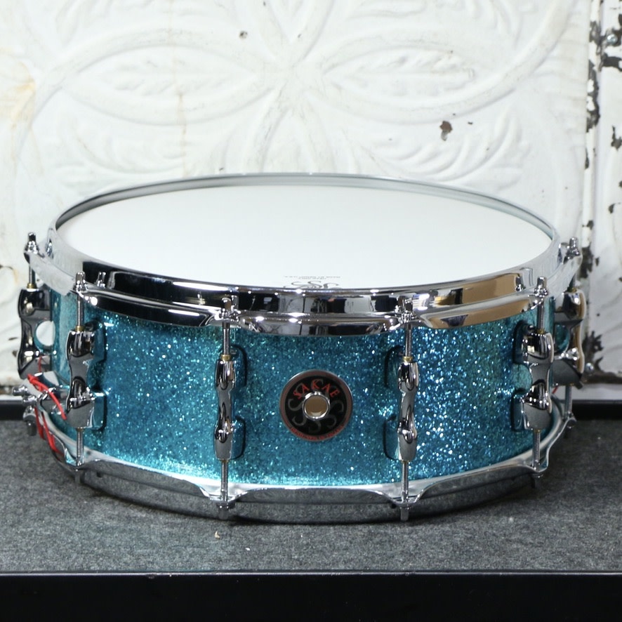Sakae Maple Snare Drum 14X5.5in - Turquoise Champagne