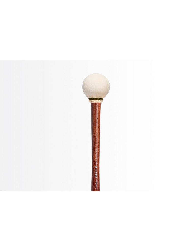 Freer Percussion Freer Percussion BD3R Large Head Chamois Bass Drum Mallet Rosewood Shaft
