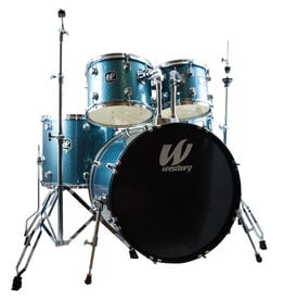 Westbury Westbury 5piece drumset with hardware - Aqua Sparkle