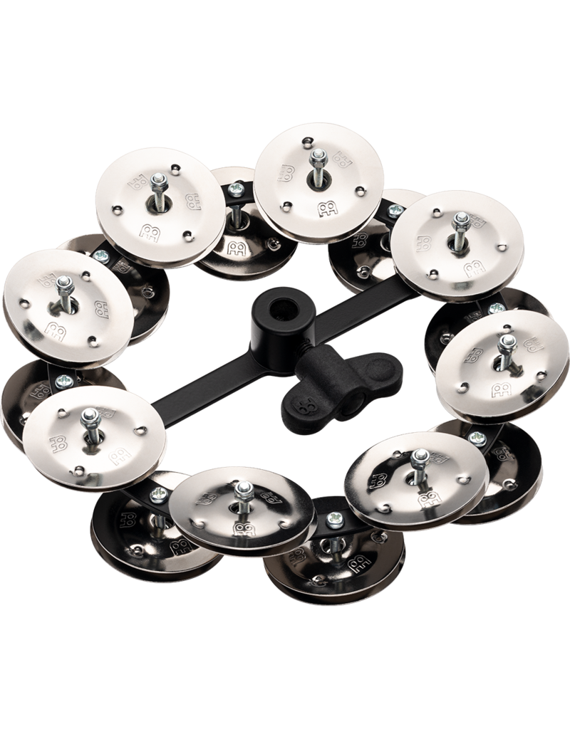 Tambourine pour hihat Meinl double rangée stainless steel noir