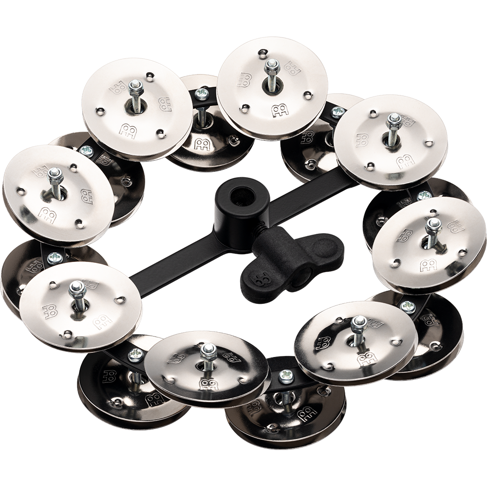 Tambourine pour hihat Meinl double rangée stainless steel noir