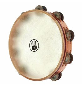 Black Swamp Percussion Tambourine Black Swamp Leggiero 2 rangées Chromium 25 & German Silver peau de veau