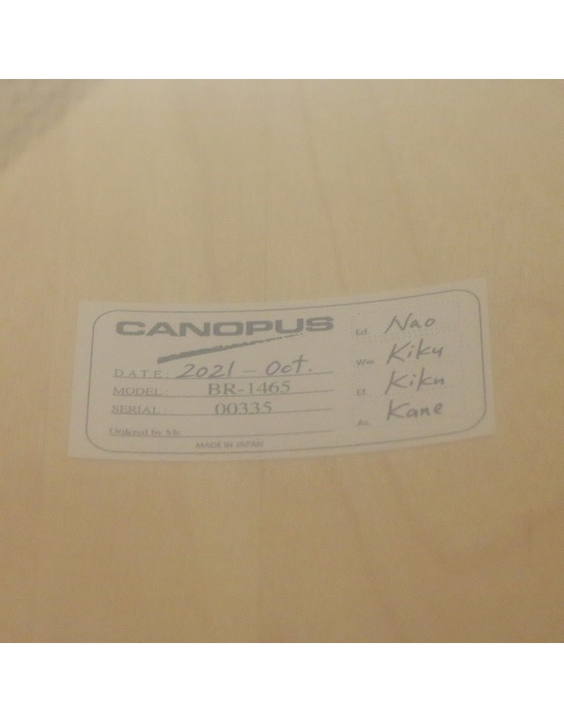 Canopus Canopus Birch Snare Drum 14X6.5in - Rotten Red Matt Lacquer