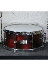 Canopus Canopus Birch Snare Drum 14X6.5in - Rotten Red Matt Lacquer