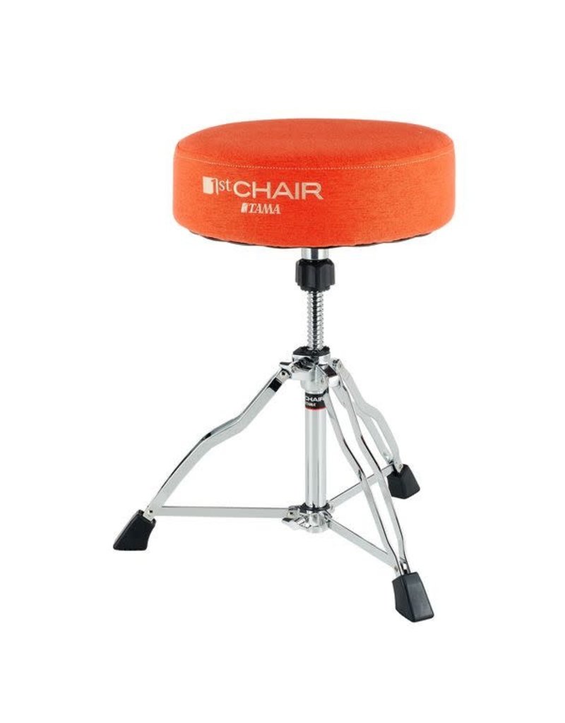 Tama TAMA 1st Chair Round Rider Drum Throne avec siège en tissu vibrant Orange