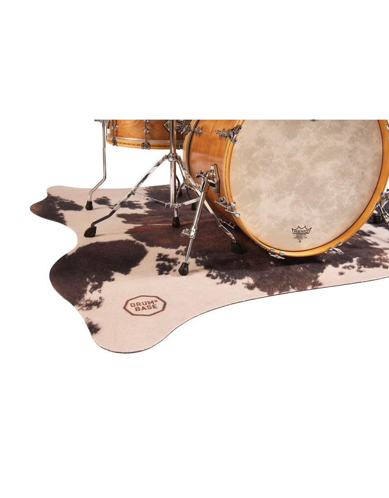 Drum N Base Vegan Cow Drum Rug - 6' X 5.25' “Clara” Black/White -  Timpano-percussion