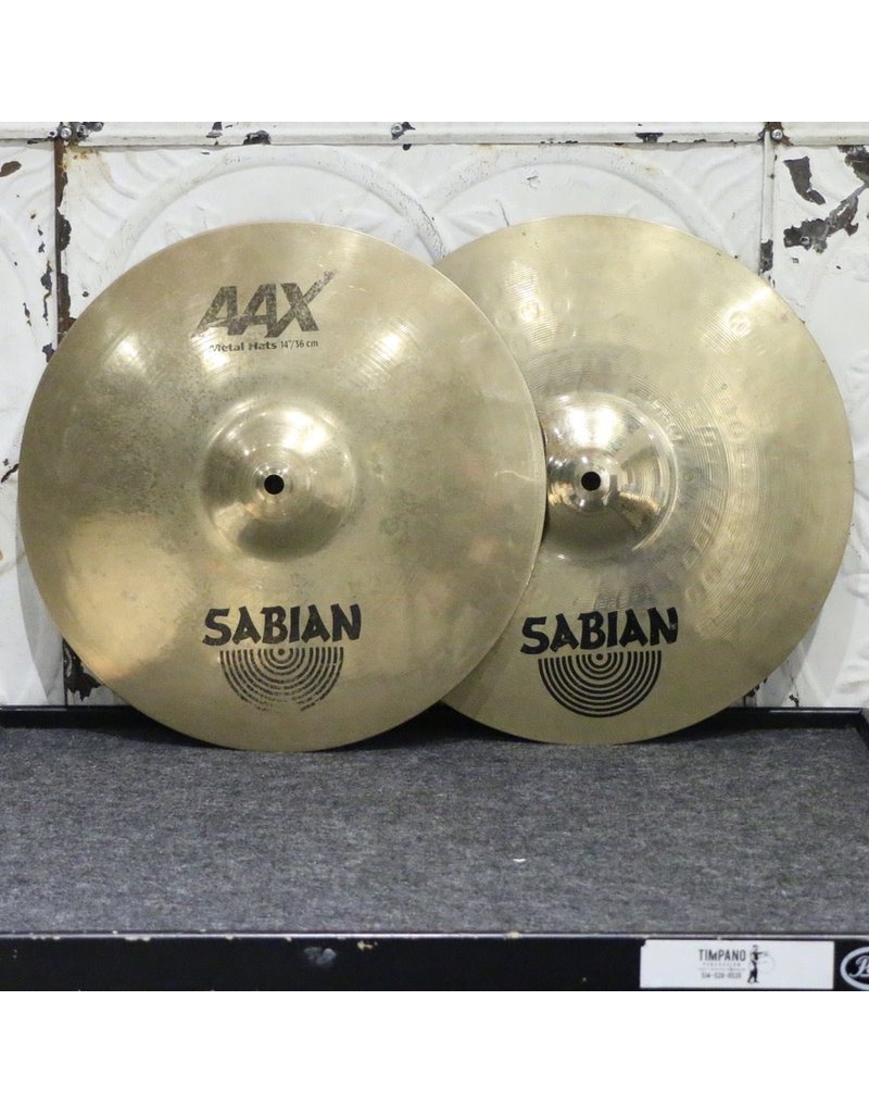 Sabian Used Sabian AAX Metal Hi-Hat Cymbals 14in (1226/1550g)