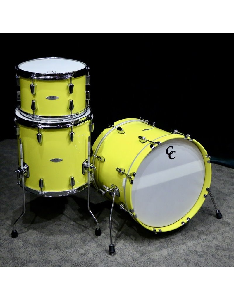 C&C Drum Company C&C Maple Gum Jazzette Drum Kit 18-12-14in - Sole Yellow