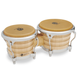 Latin Percussion LP Generation II Wood Bongos Bongos Comfort Curve II Rims Chrome Hardware