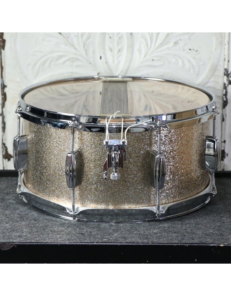 C&C Drum Company C&C 12th & Vine Mahogany Snare Drum 14X7in - Pink Champagne Sparkle