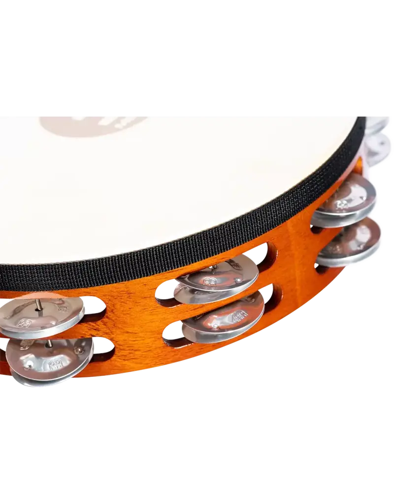 Meinl Tambourine Meinl Traditional peau de chèvre 10po - 2 rangées, cymbalettes en aluminium