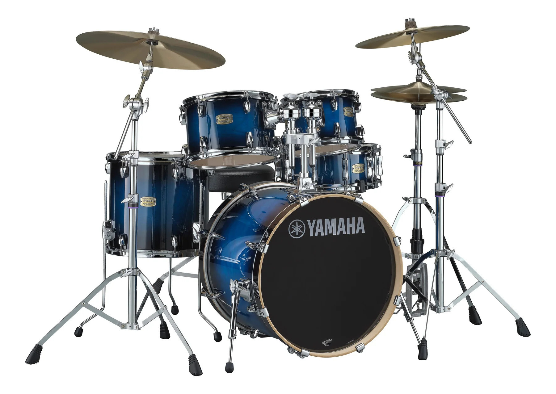 Yamaha Stage Custom Drum Kit 20-10-12-14+14SD - Deep Blue Sunburst