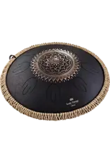 Meinl Meinl Sonic Energy Octave Steel Tongue Drum D Kurd Black Engraved floral design