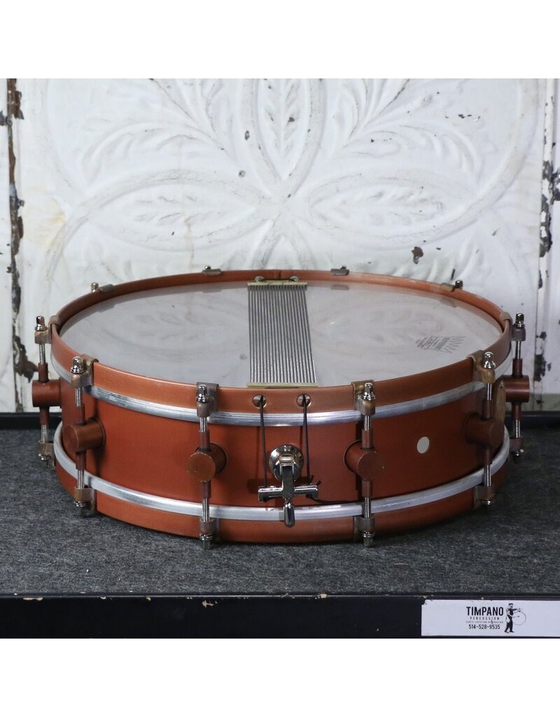 A&F Drum Co A&F Featherweight Snare Drum Burnt Orange Patina 14X4in