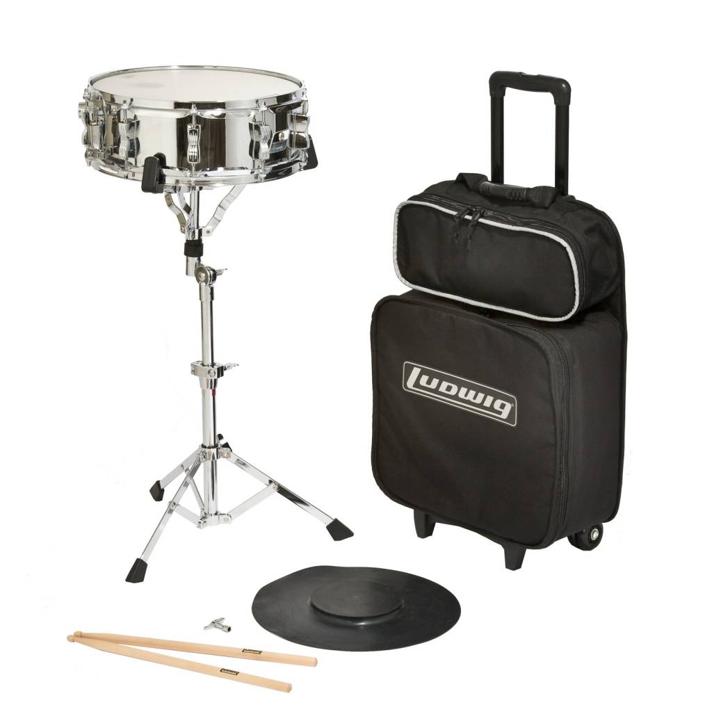 Ludwig Kit de caisse claire Ludwig avec pied et étui sur roulettes