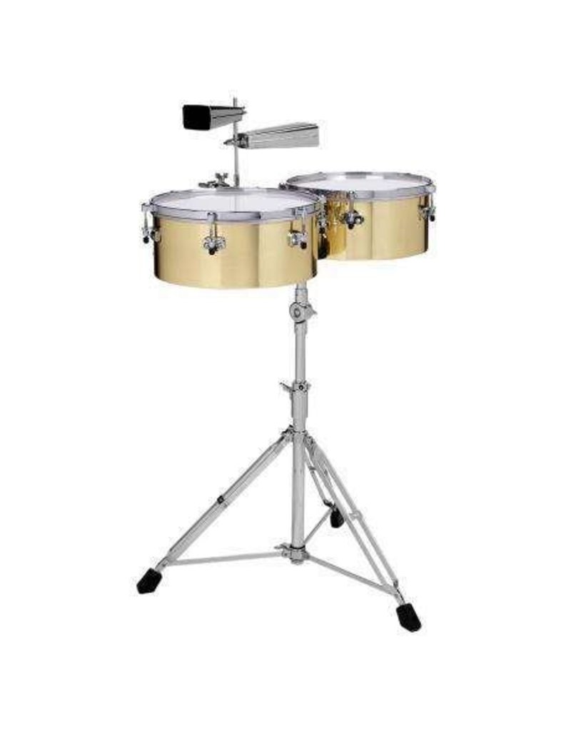 Gon Bops Gon Bops Alex Acuna Series 14" & 15" Brass with Stand and Cowbell Holder