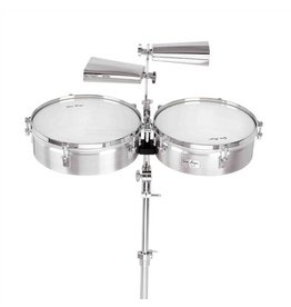 Gon Bops Timbales Gon Bops Orestes Vilato Signature 14po et 15po en aluminum avec support de cloche à vache