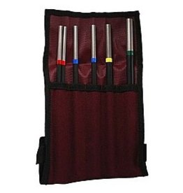 Grover Grover Standard Alloy Tubular Triangle Beater Set (6 Pc) with Case