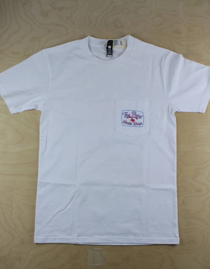 The Point Classic Logo Pocket Tee White Red Blue The Point