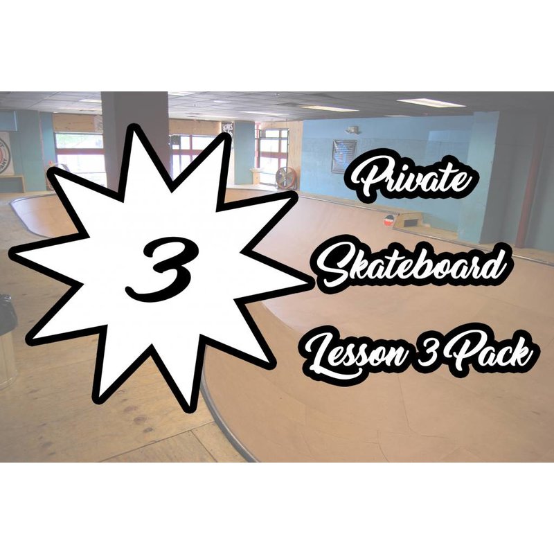 Private Skateboard Lesson 3 Pack