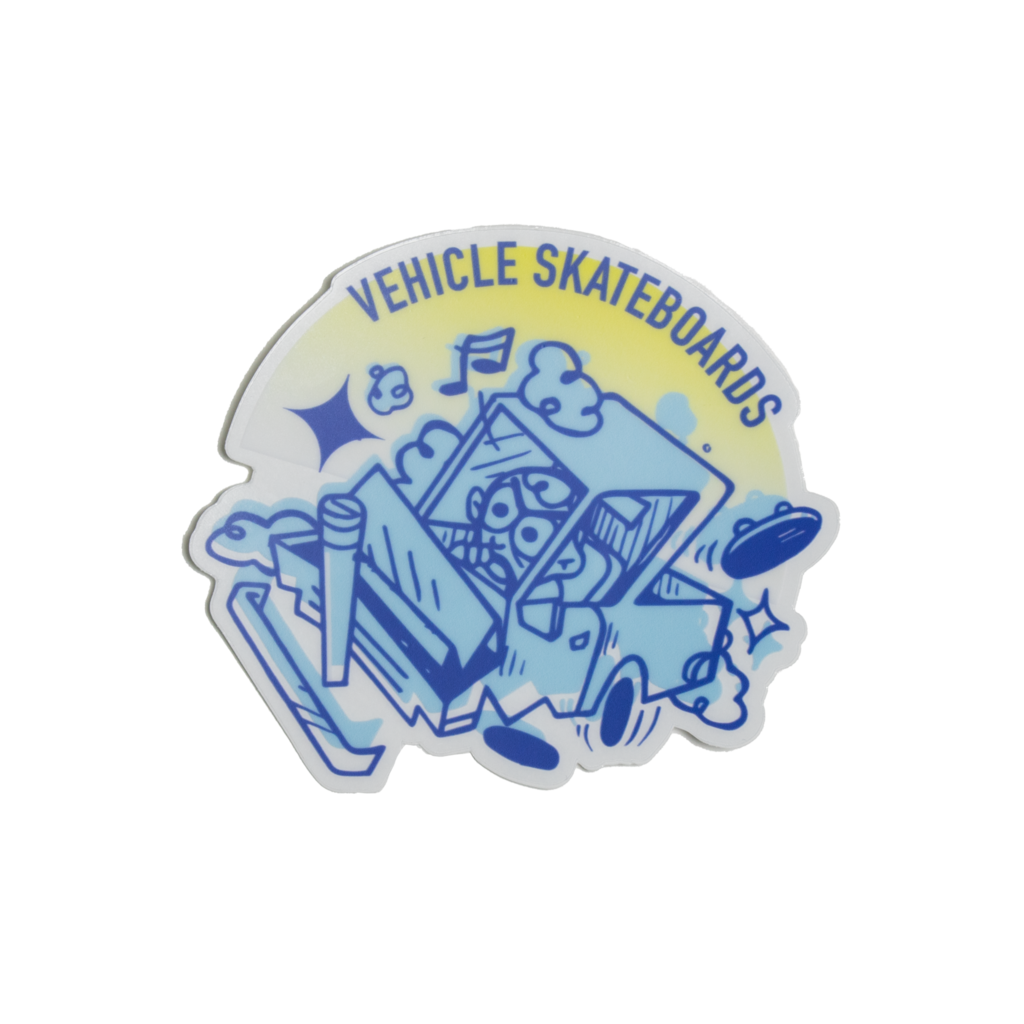 Vehicle Skateboards Vehicle - Car Crash Sticker