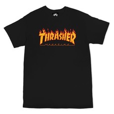 Thrasher Thrasher - Flame Tee Black