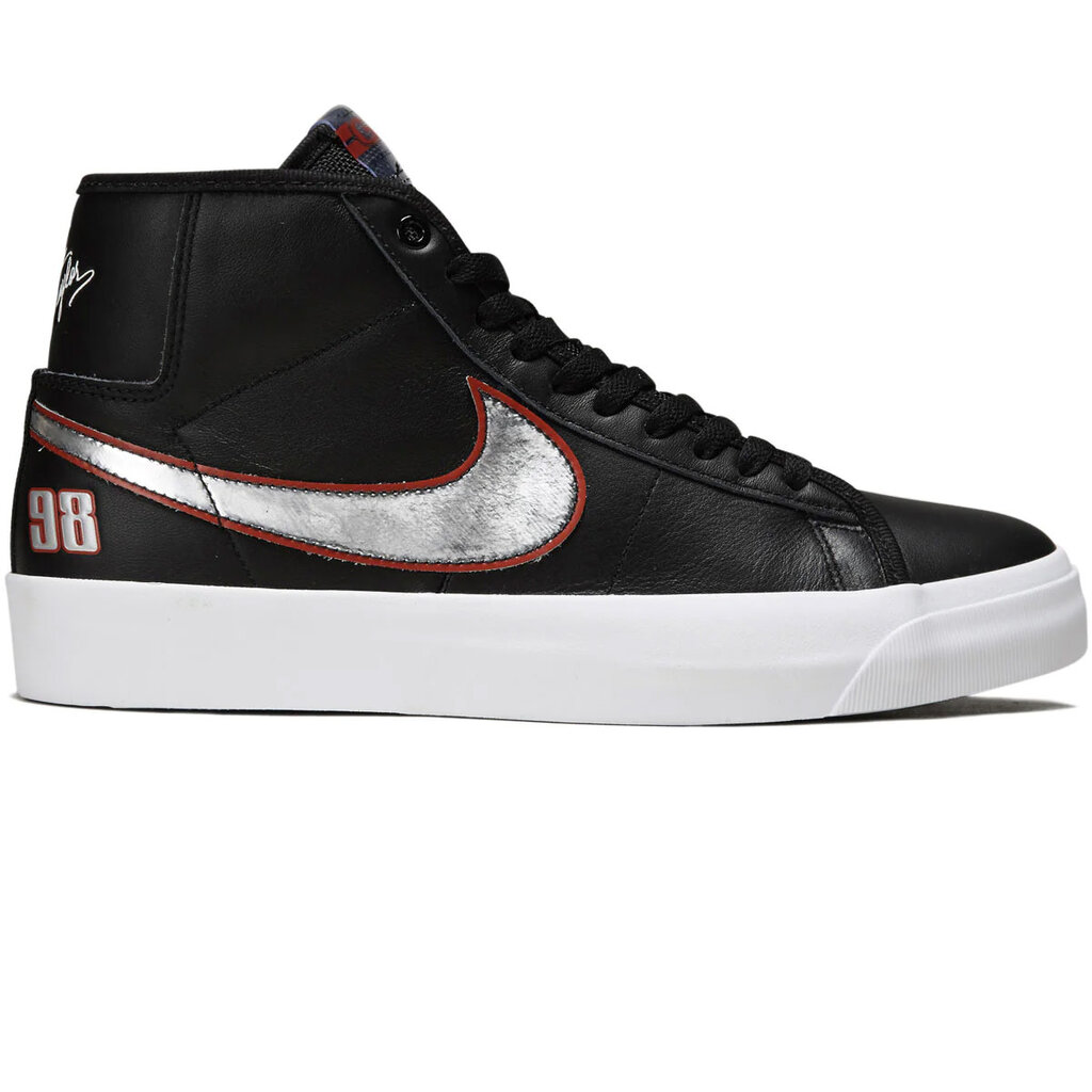 Nike Nike - SB Zoom Blazer Mid Pro GT Black Metallic Silver/ University Red