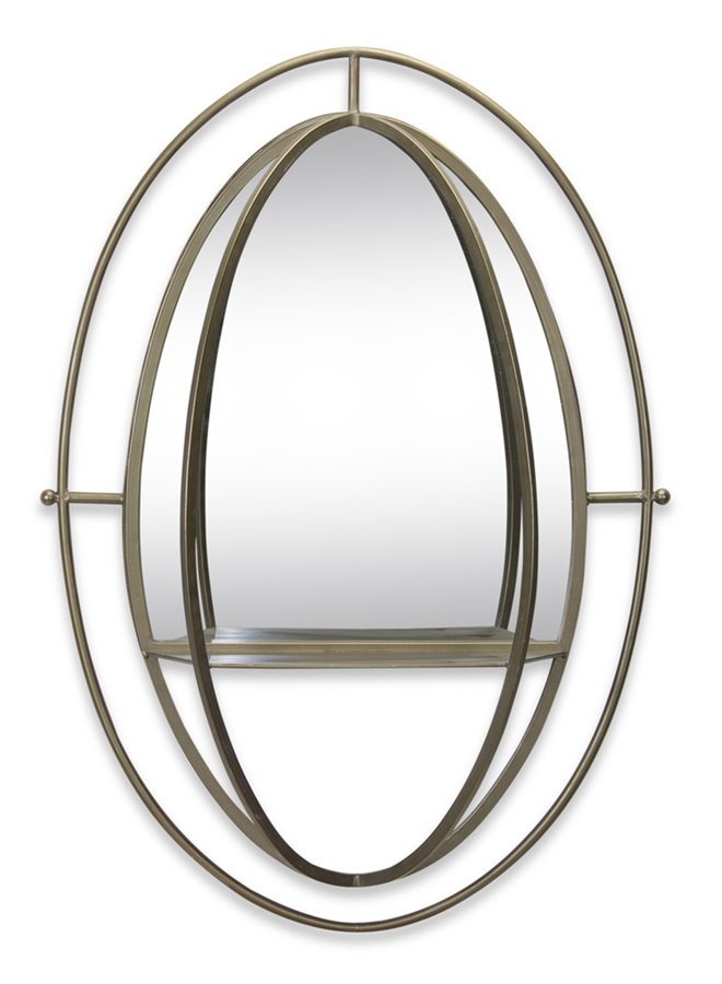 Oval Mirror Shelf 27X38